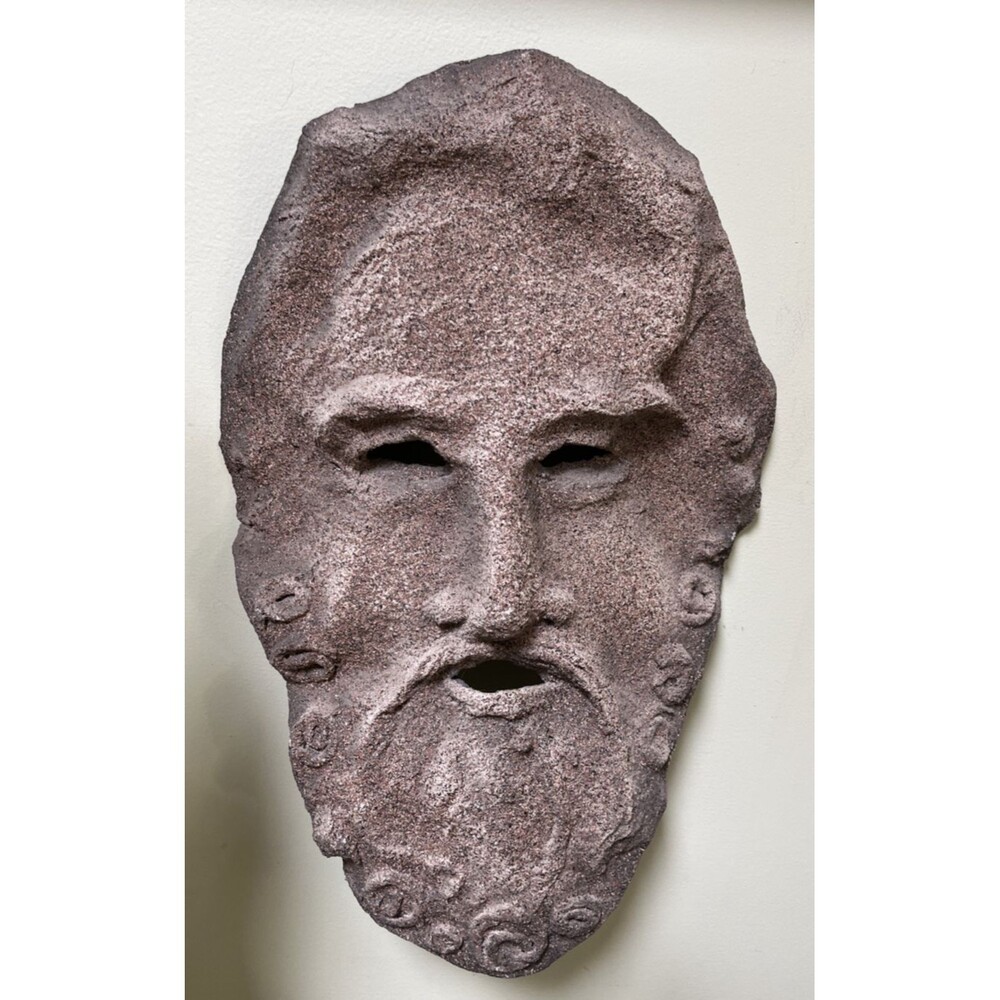 Ancient Greek Mythology Mask OOAK Plaster Wall Art Handmade by Hayden Vintage